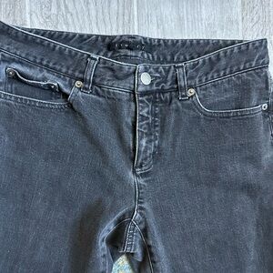 Theory Charcoal Denim Straightleg 5 Pocket Jeans